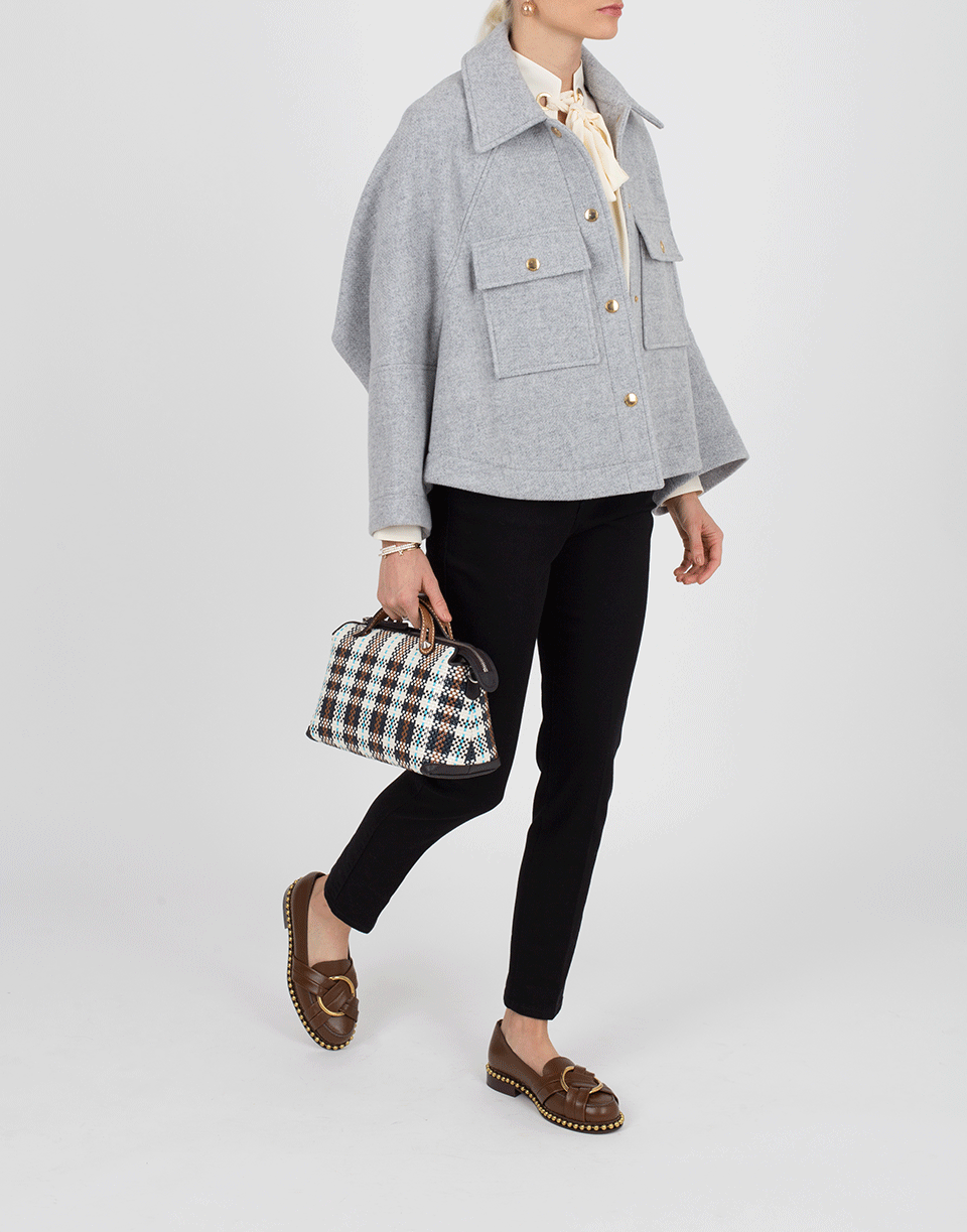 CHLOÉ-Wool Capelet Jacket-