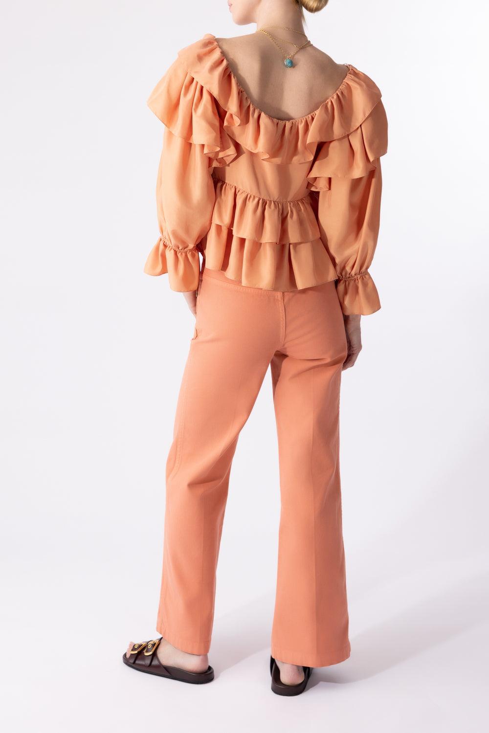 Cropped Bootcut Pants-SHLLCORL-34-CLOTHINGPANTCASUAL-CHLOÉ