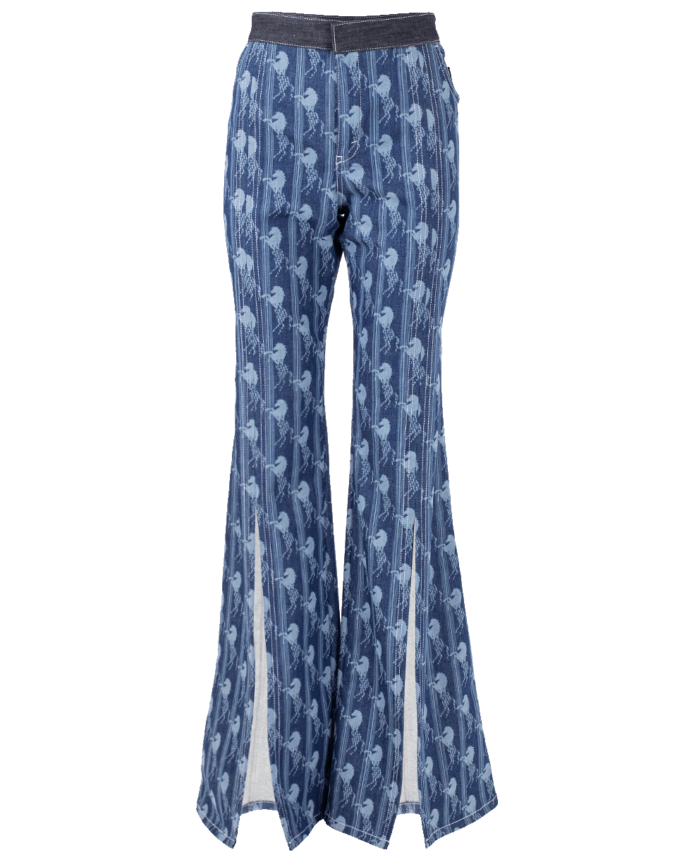 CHLOÉ-Horse Print Flare Stretch Jean-