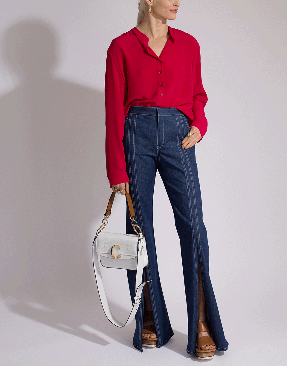 CHLOÉ-High Waist Stitched Jean-