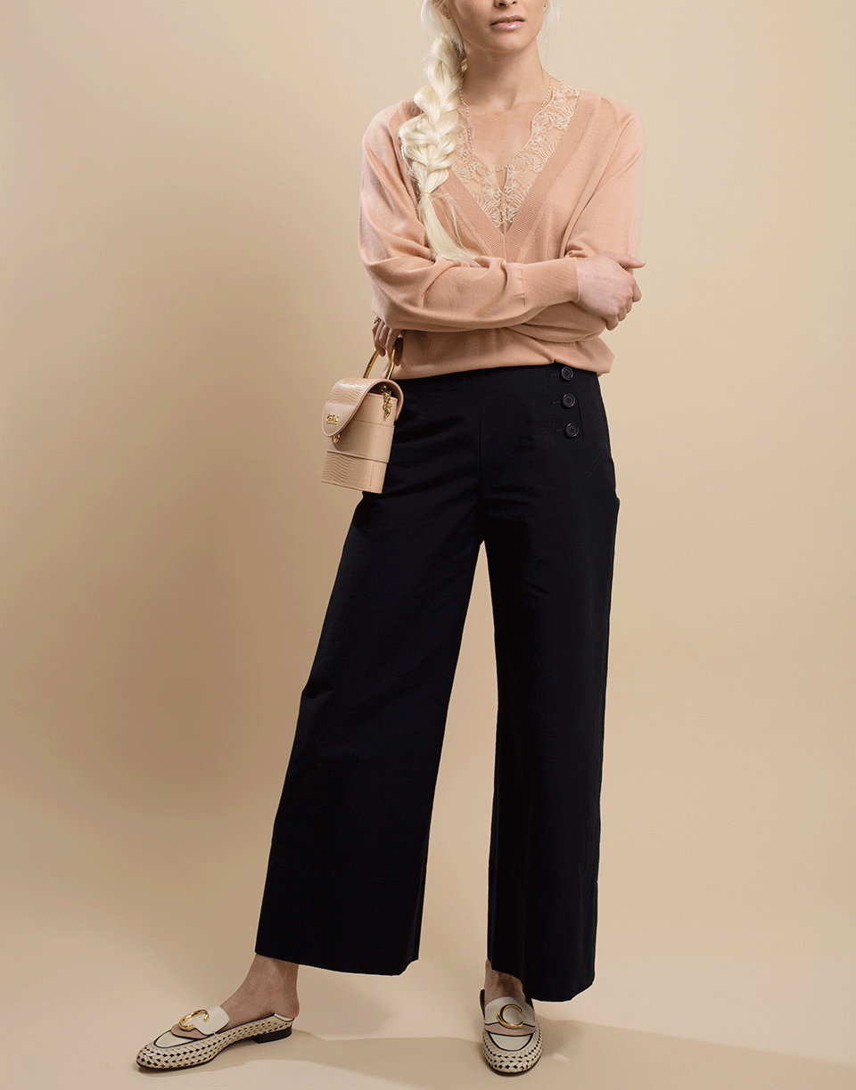 CHLOÉ-Cropped Wide Leg Pant-