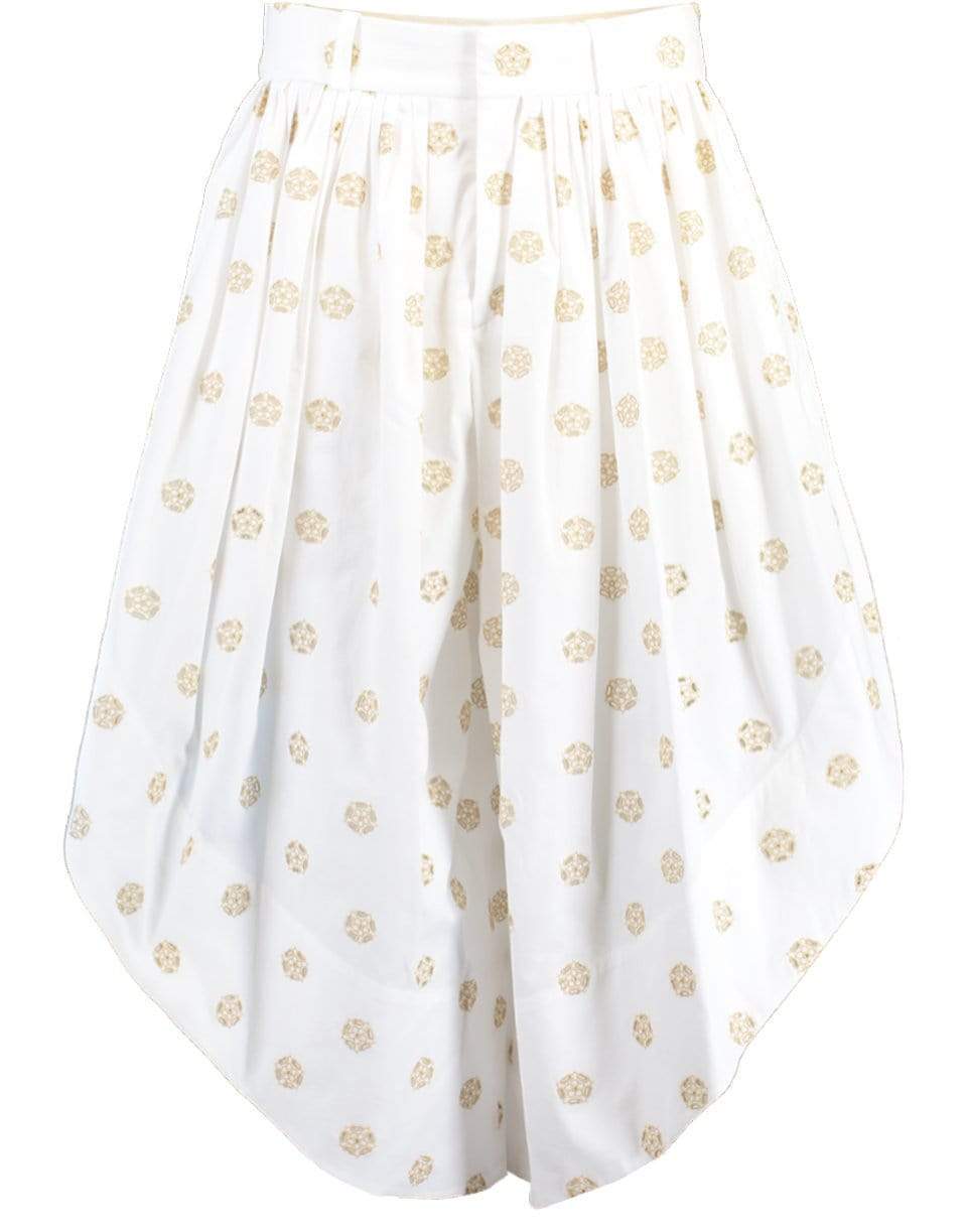 CHLOÉ-White Floral Print Pant-