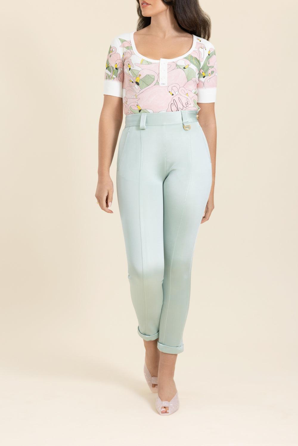 Bonded Stretch Pant-BLUE-36-CLOTHINGPANTSLIM FIT-CHLOÉ