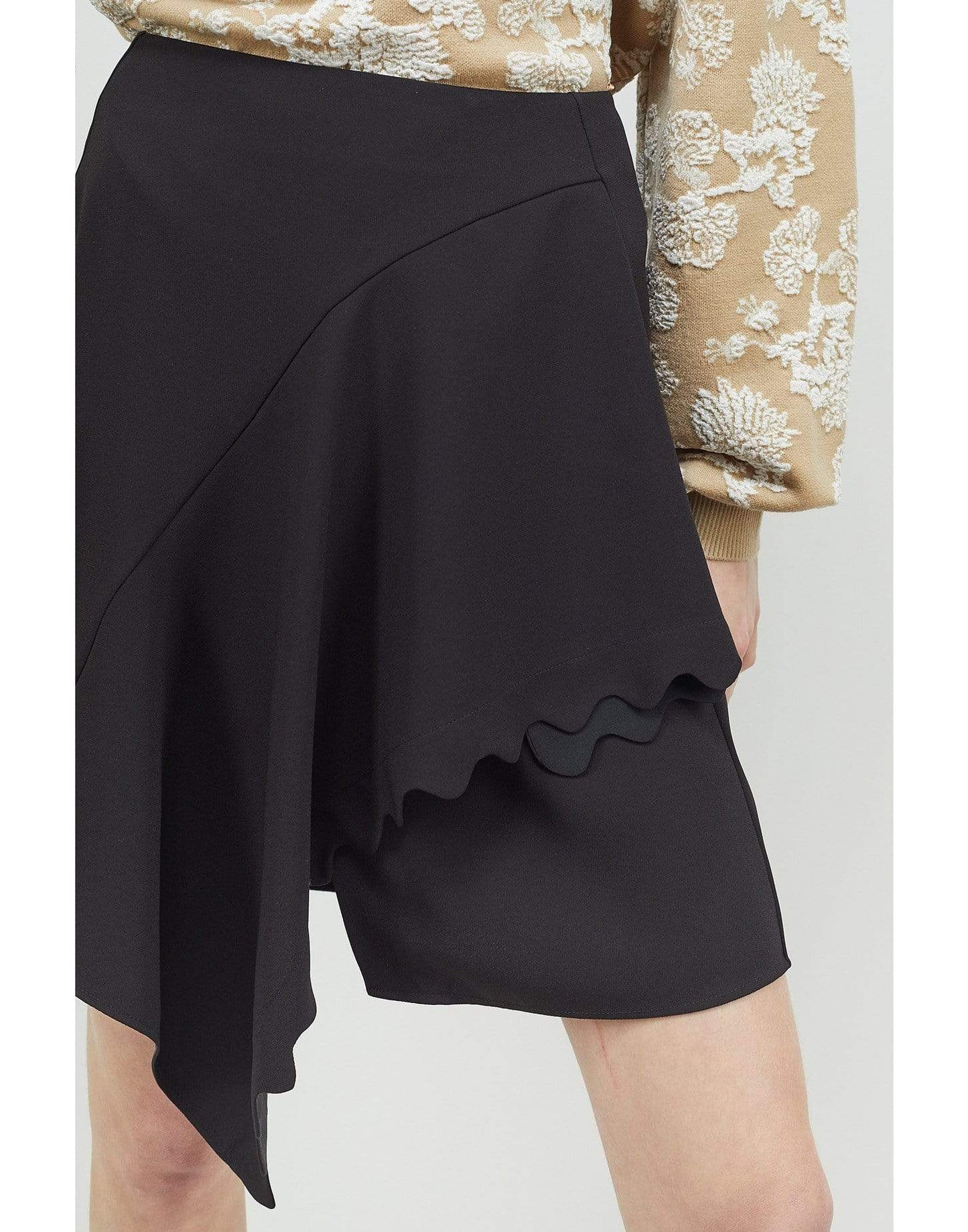 CHLOÉ-Asymmetrical Drape Skirt-