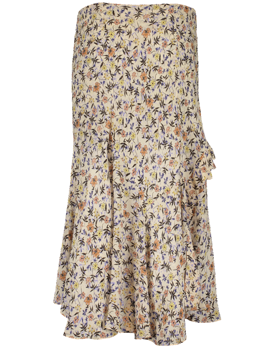 CHLOÉ-Floral Print Skort-BROWN