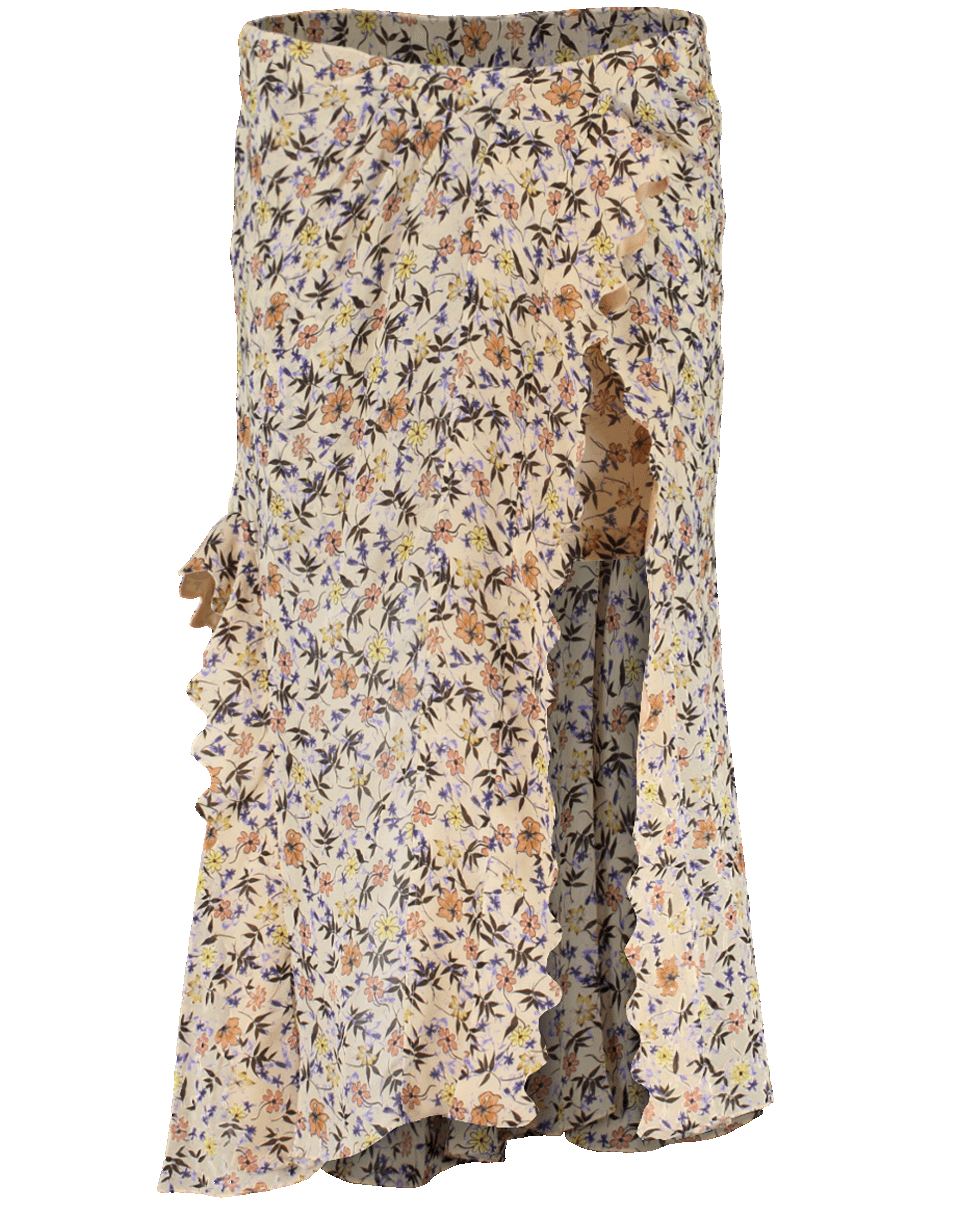 CHLOÉ-Floral Print Skort-BROWN