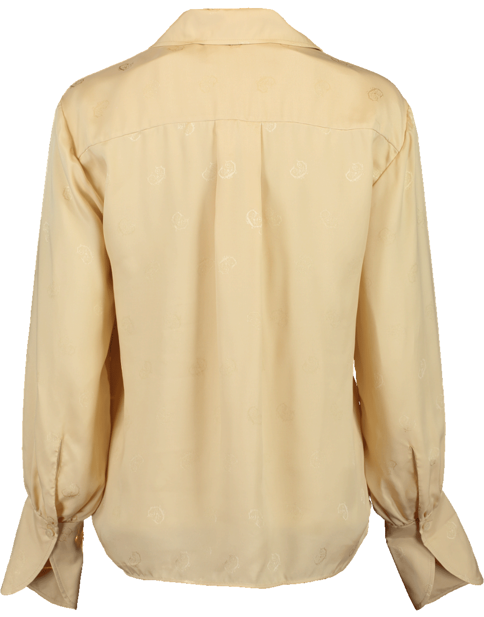 CHLOÉ-Baroque Jacquard Silk Blouse-