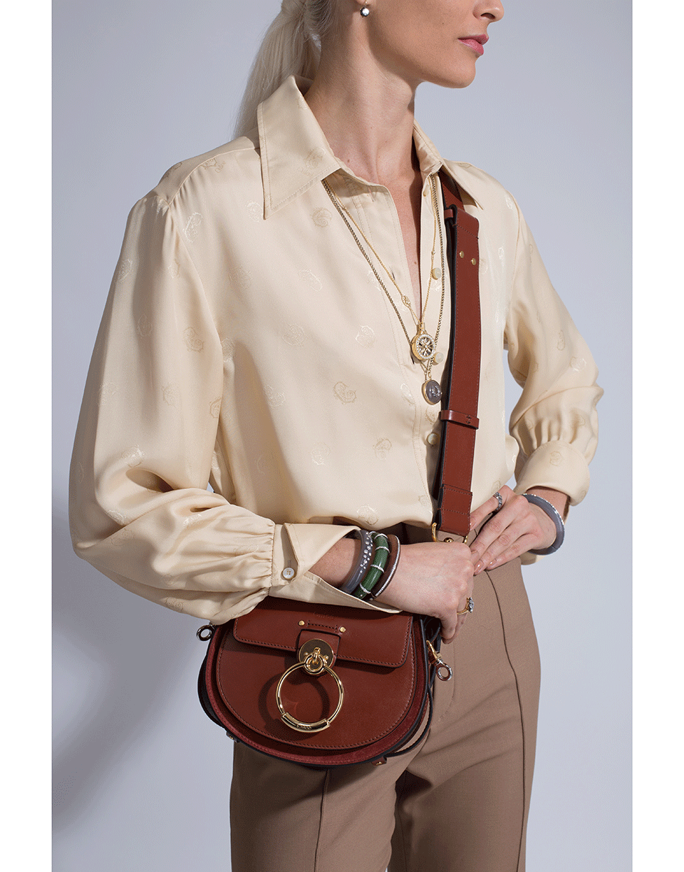 CHLOÉ-Baroque Jacquard Silk Blouse-