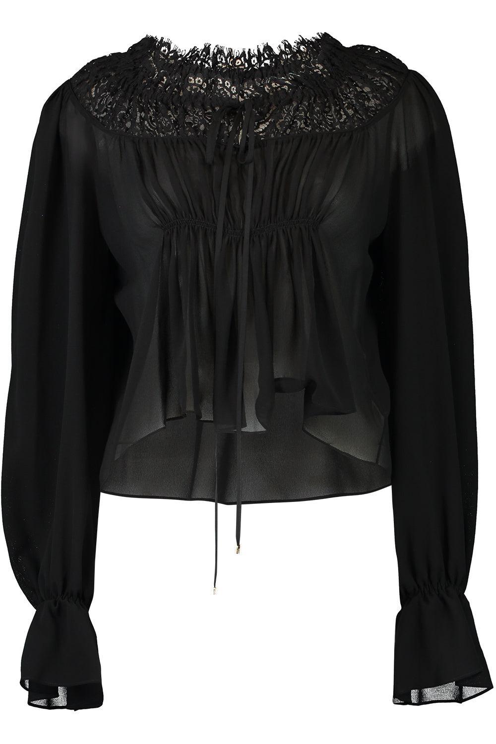 Scoop Neck Cropped Blouse