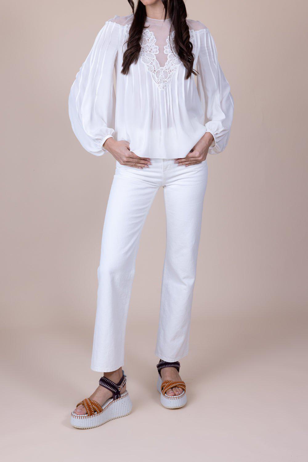 CHLOÉ-Embellished Blouse-