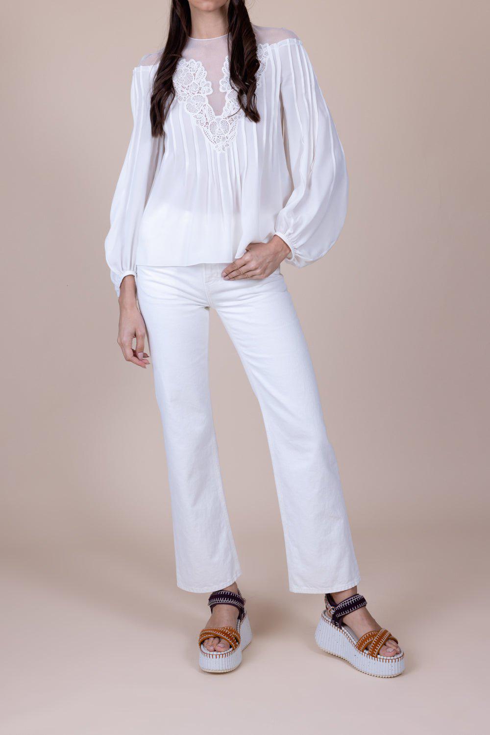 CHLOÉ-Embellished Blouse-
