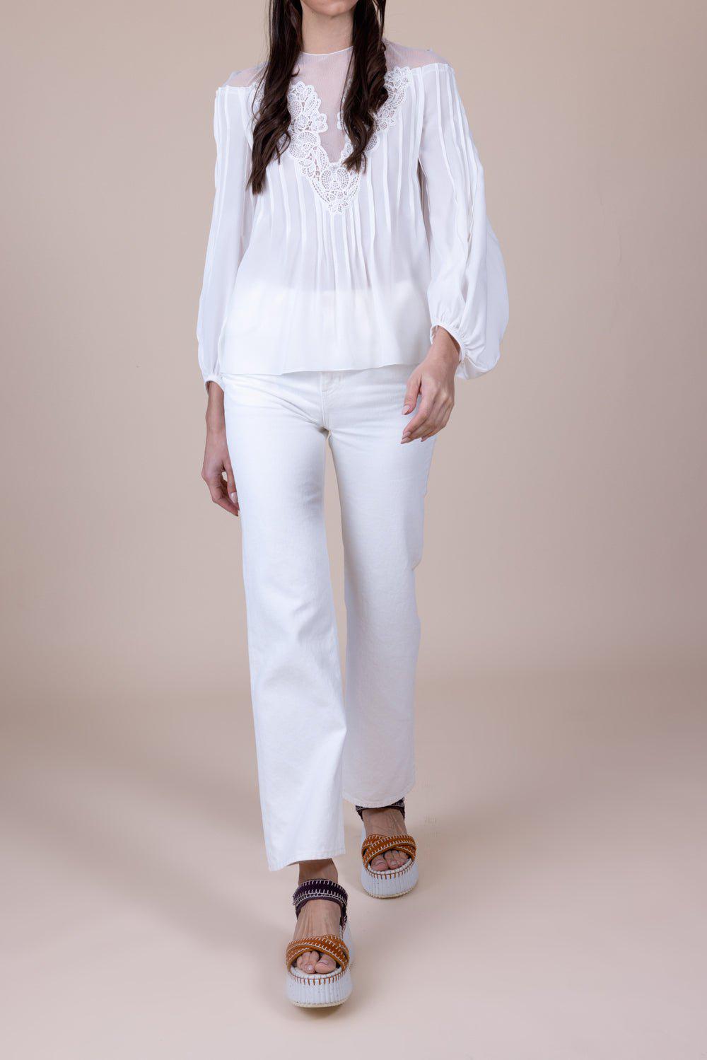 CHLOÉ-Embellished Blouse-