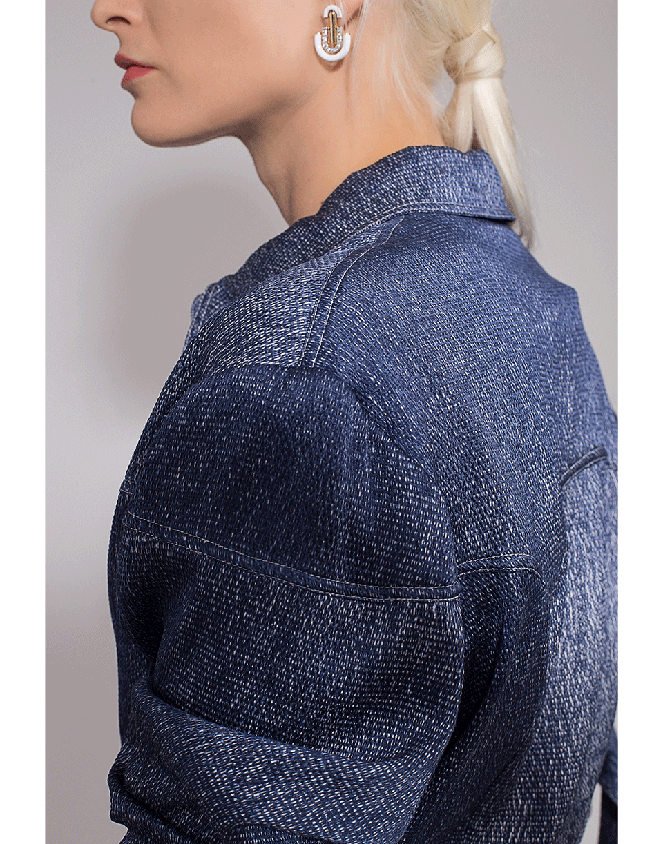 CHLOÉ-Cowboy-Inspired Ombré Silk Seersucker Shirt-