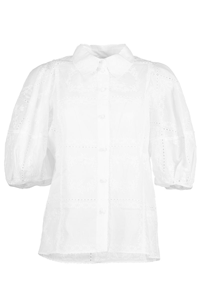 CHLOÉ-Handkerchief Cotton Blouse-