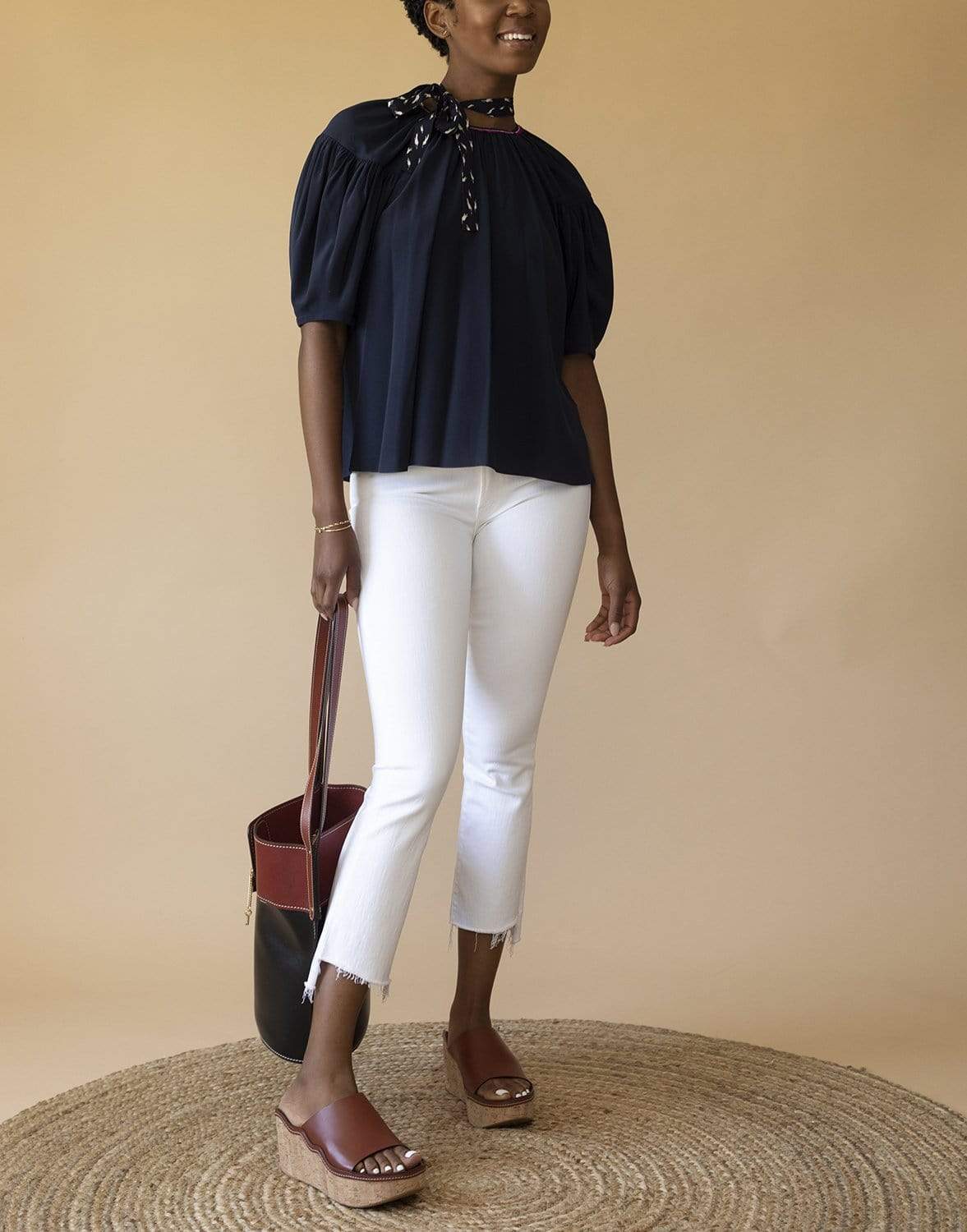 CHLOÉ-Puff Sleeve Top-