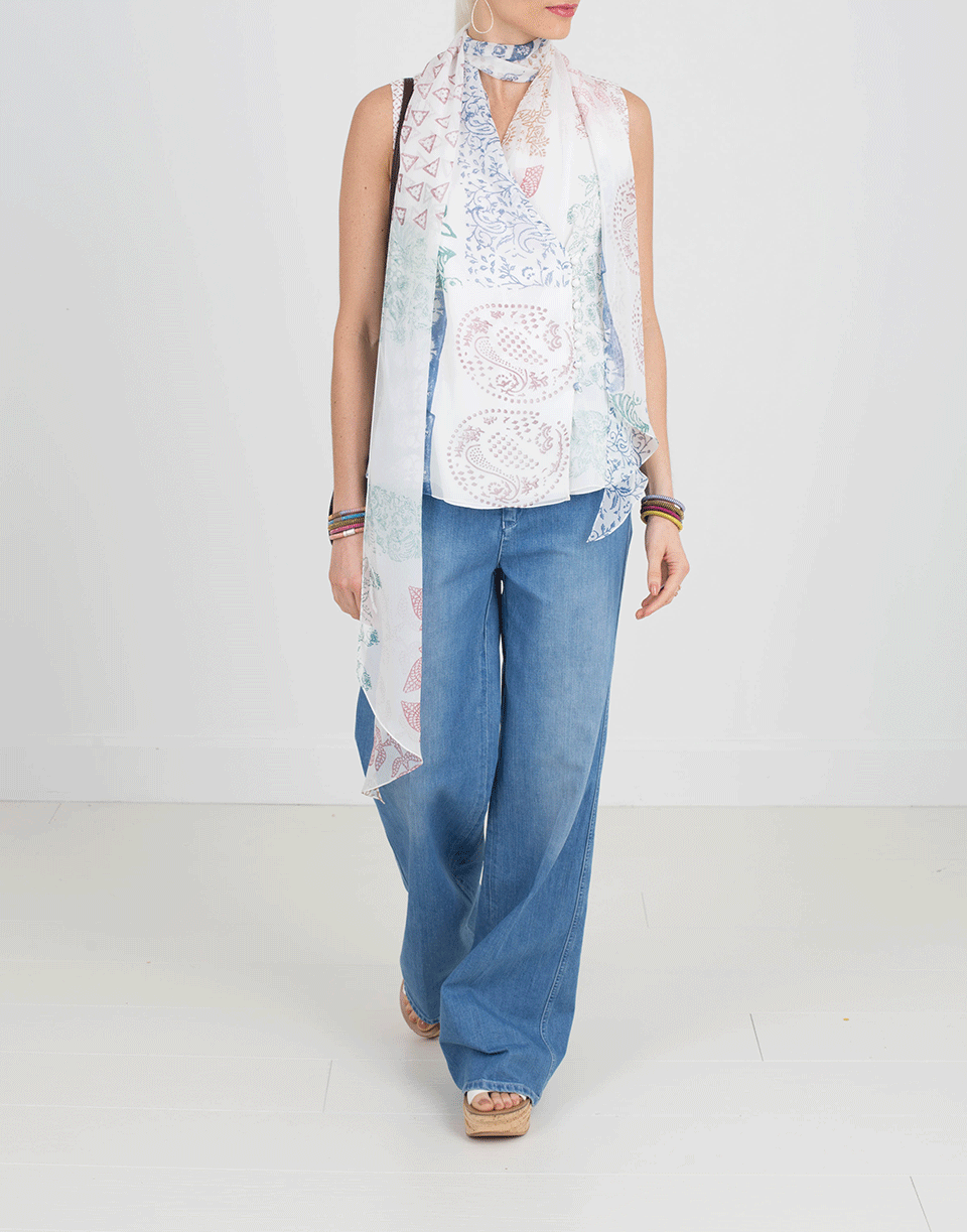 CHLOÉ-Block Print Blouse-