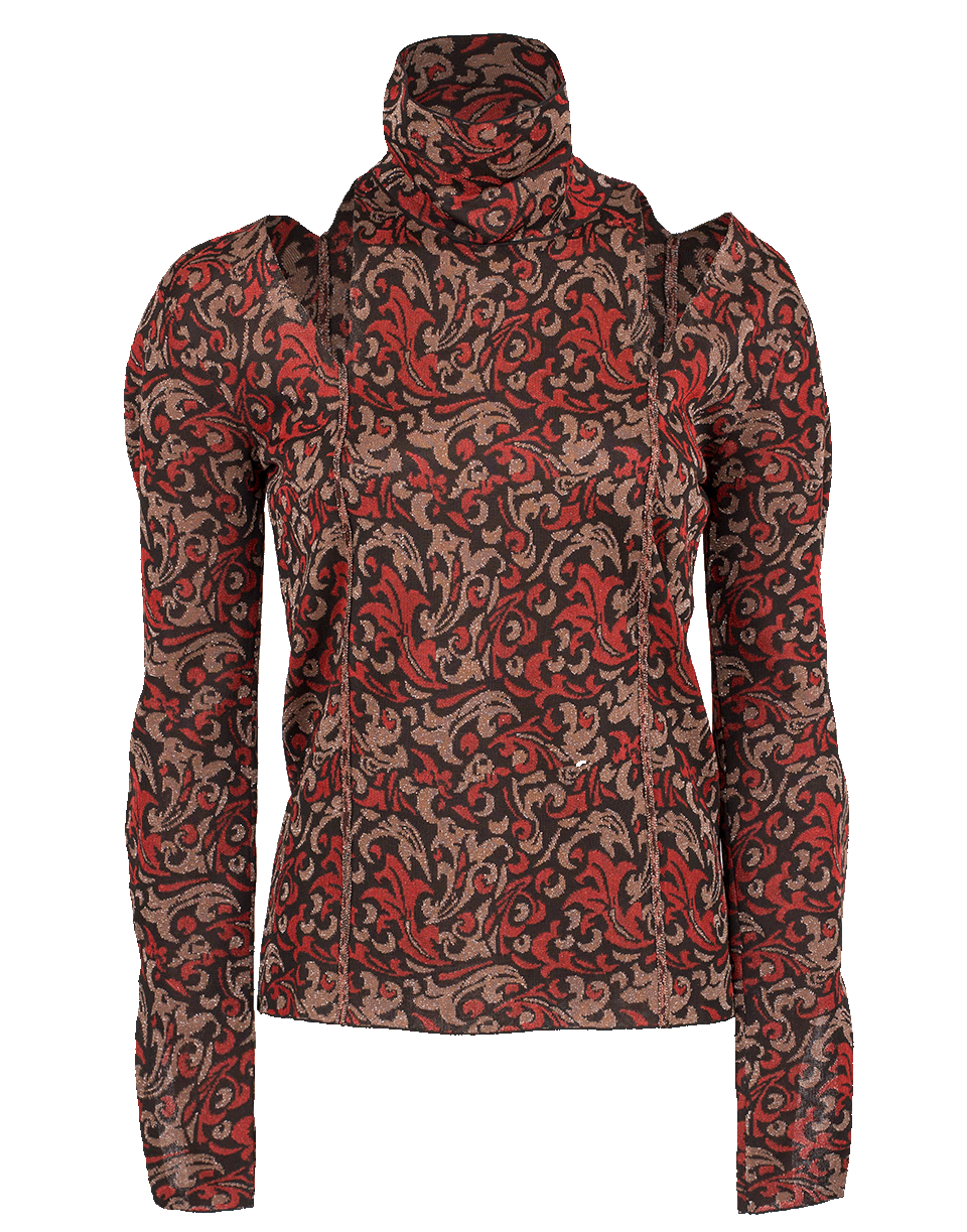 CHLOÉ-Baroque Jacquard Knit Top-