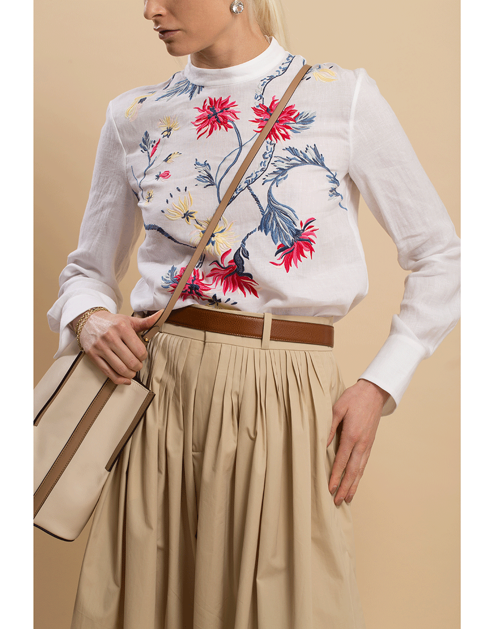 CHLOÉ-Embroidered Long Sleeve Blouse-