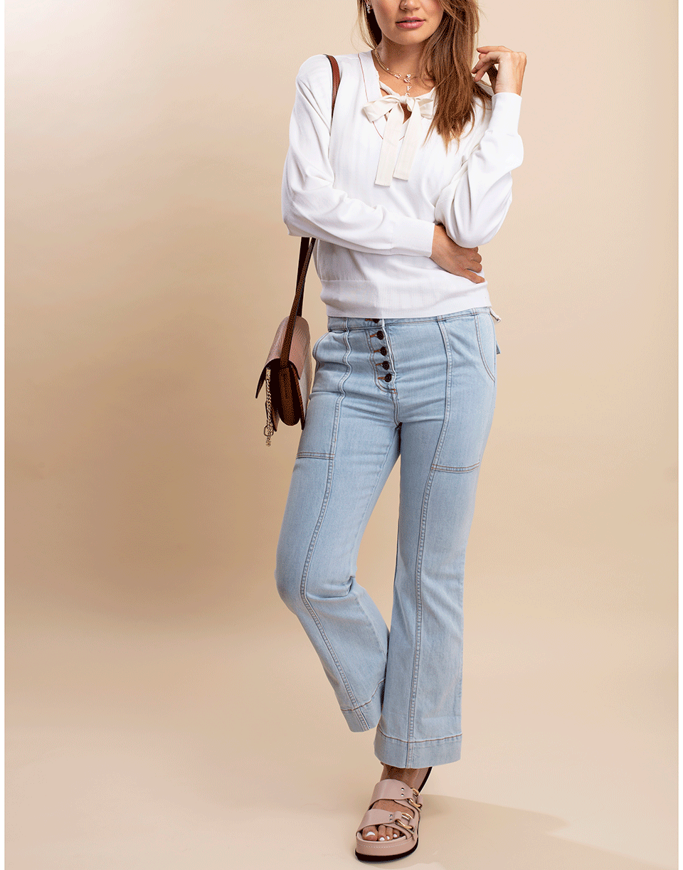 CHLOÉ-V-Neck Cashmere Sweater-