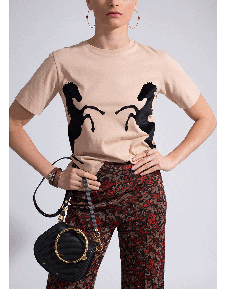 CHLOÉ-Black Horses Tee-