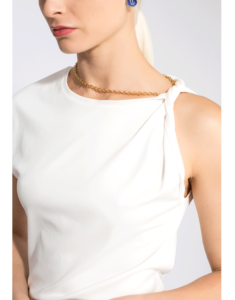 CHLOÉ-Rolled Side Tee Shirt-