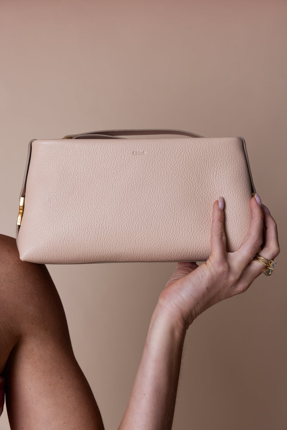 CHLOÉ-Marcie Clutch - Cement Pink-CMNTPINK