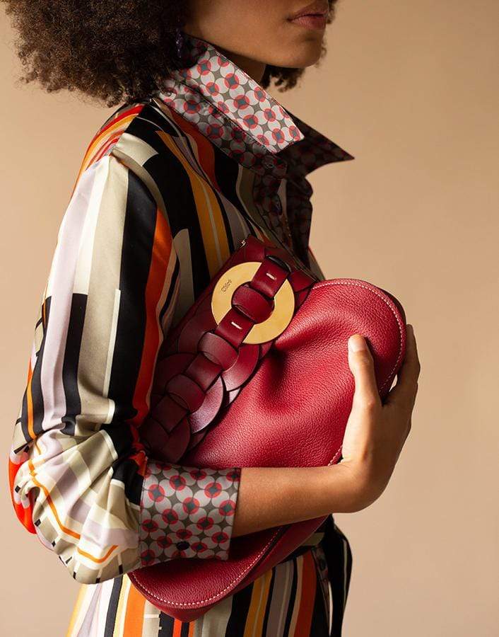 CHLOÉ-Darryl Clutch-RED
