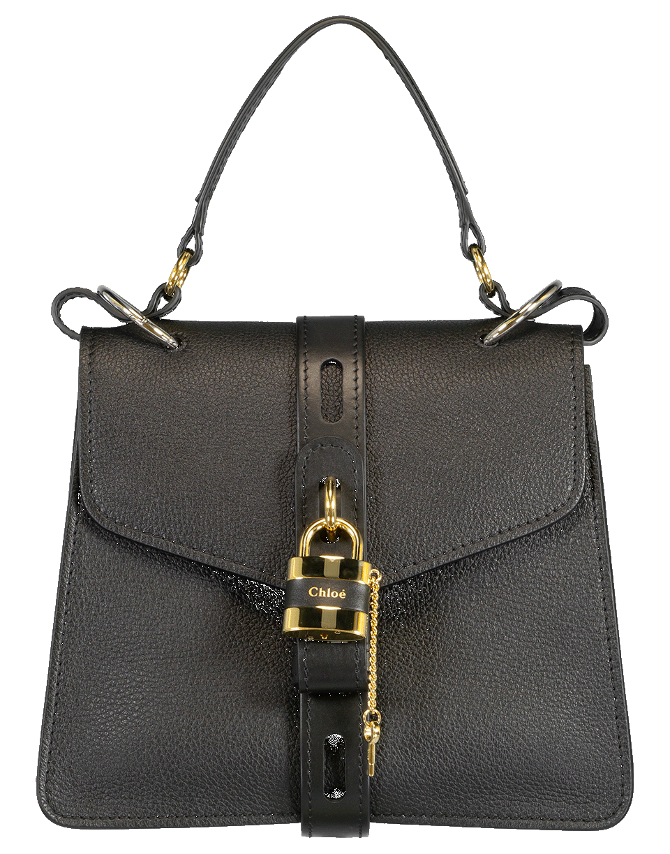CHLOÉ-Black Small Aby Lock Bag-BLACK