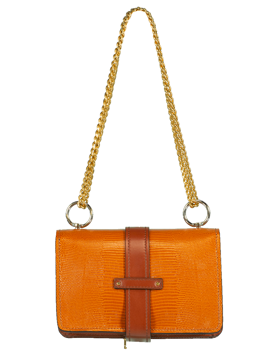CHLOÉ-Brown and Green Aby Chain Colorblock Shoulder Bag-BRN/GRN