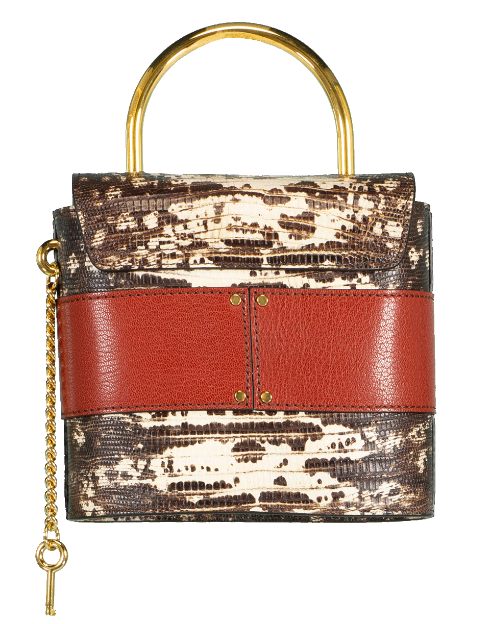 CHLOÉ-Brown Small Aby Lock Bag-BROWN