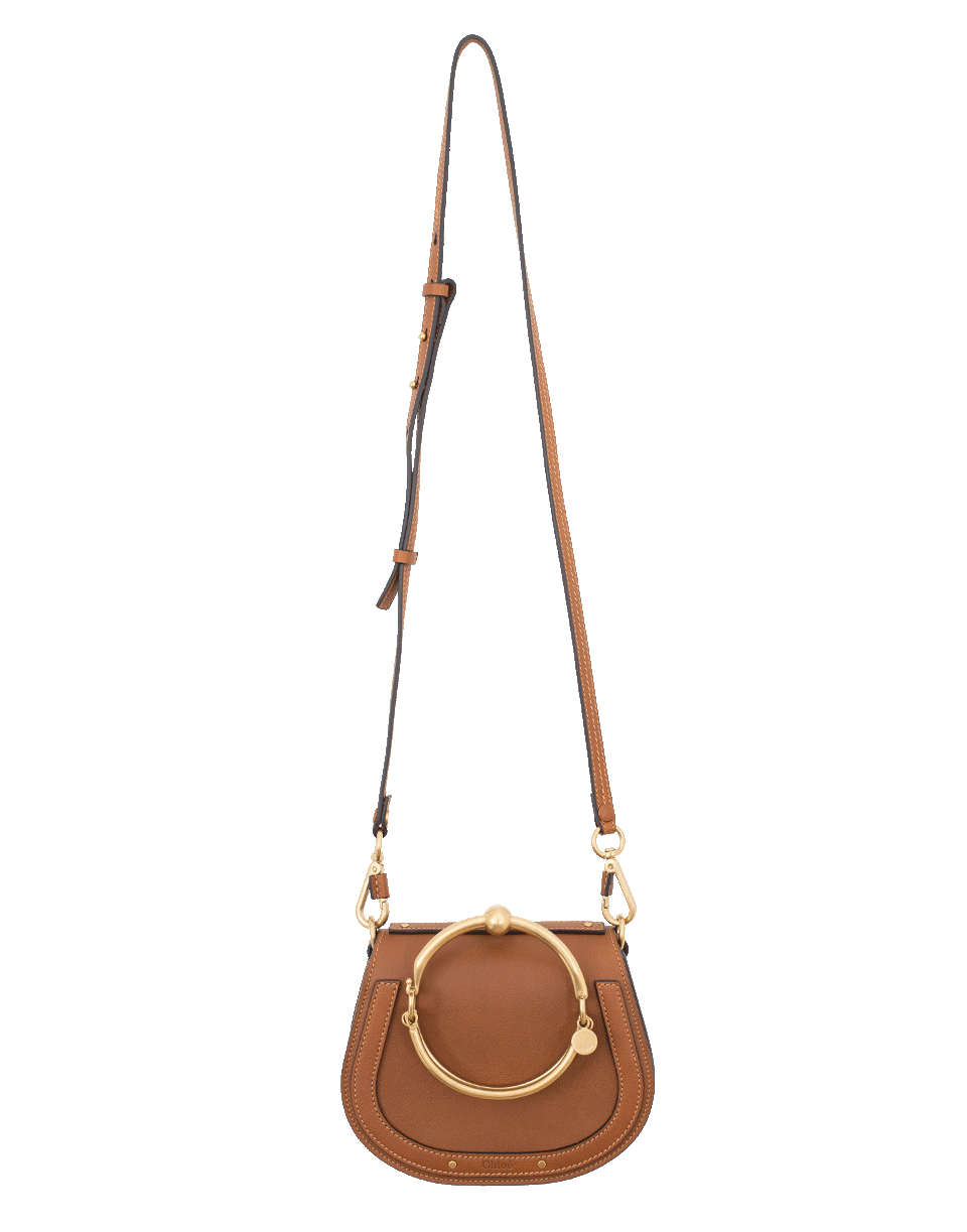 CHLOÉ-Nile Smooth Suede Bag-CARB BRN