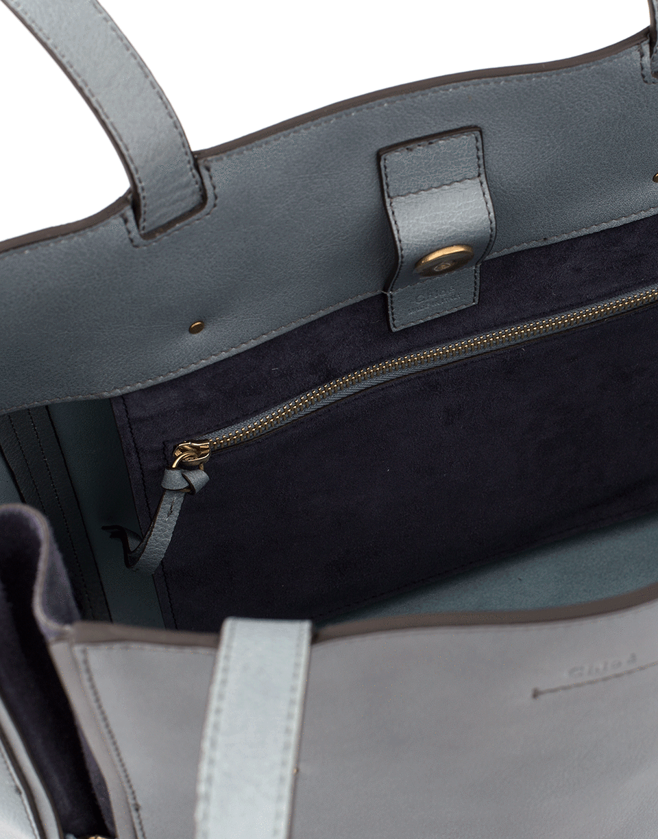 CHLOÉ-Milo Smooth Suede Bag-CLOUDBLU