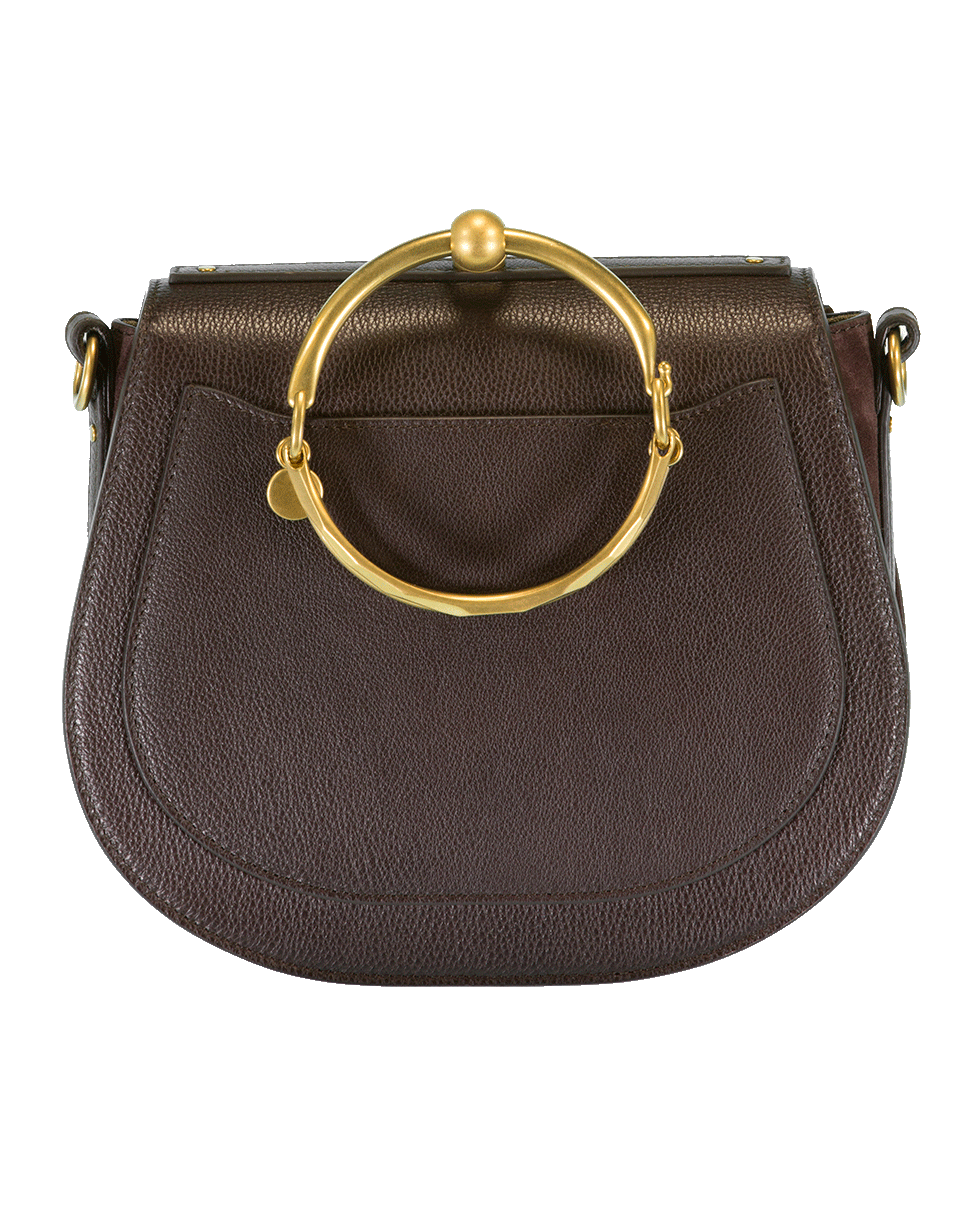 CHLOÉ-Pebbled Leather Nile Bag-CRBNBRWN