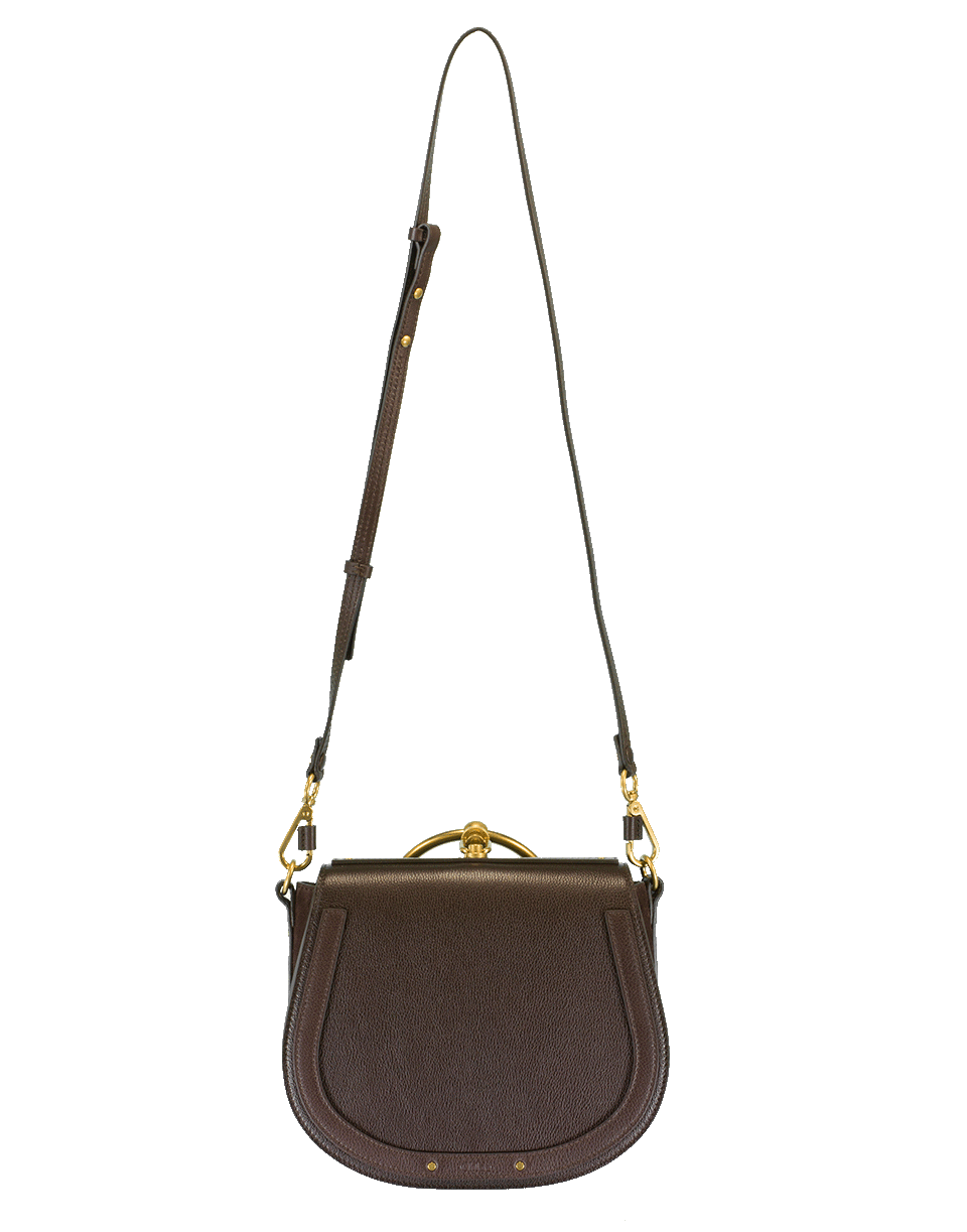 CHLOÉ-Pebbled Leather Nile Bag-CRBNBRWN