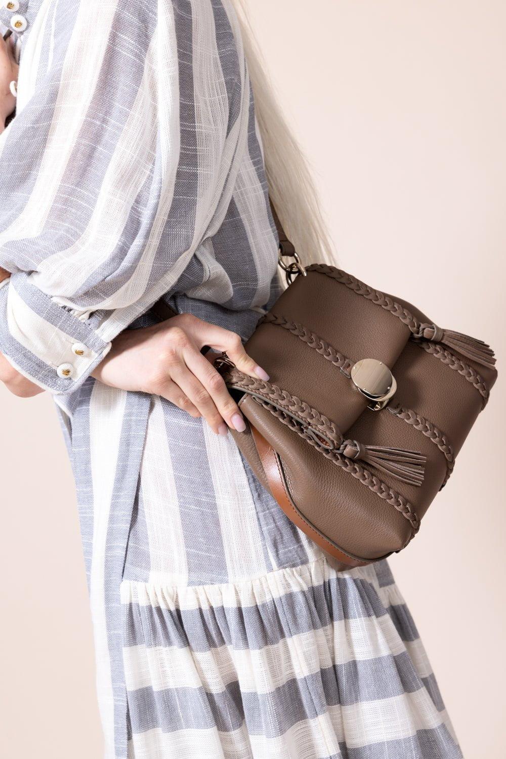 CHLOÉ-Small Penelope Shoulder Bag- Dark Nut-DARK NUT