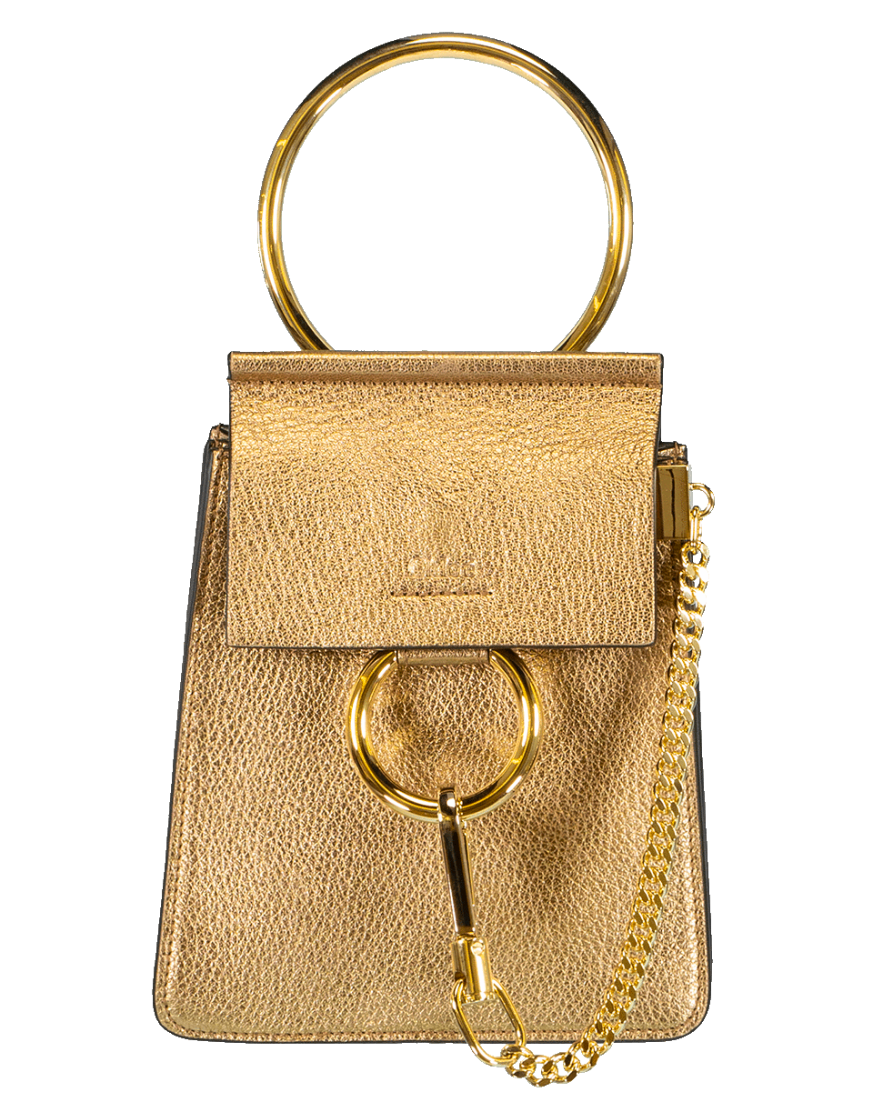 CHLOÉ-Faye Min Metallic Bag-GOLD