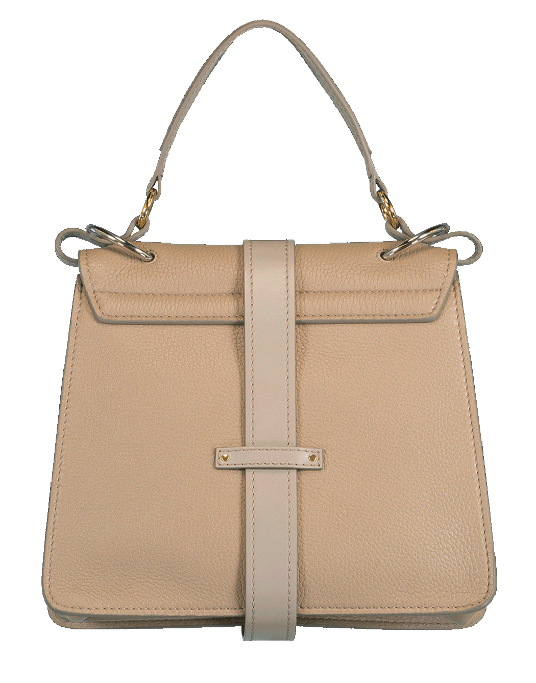 CHLOÉ-Grey Small Aby Lock Bag-GREY