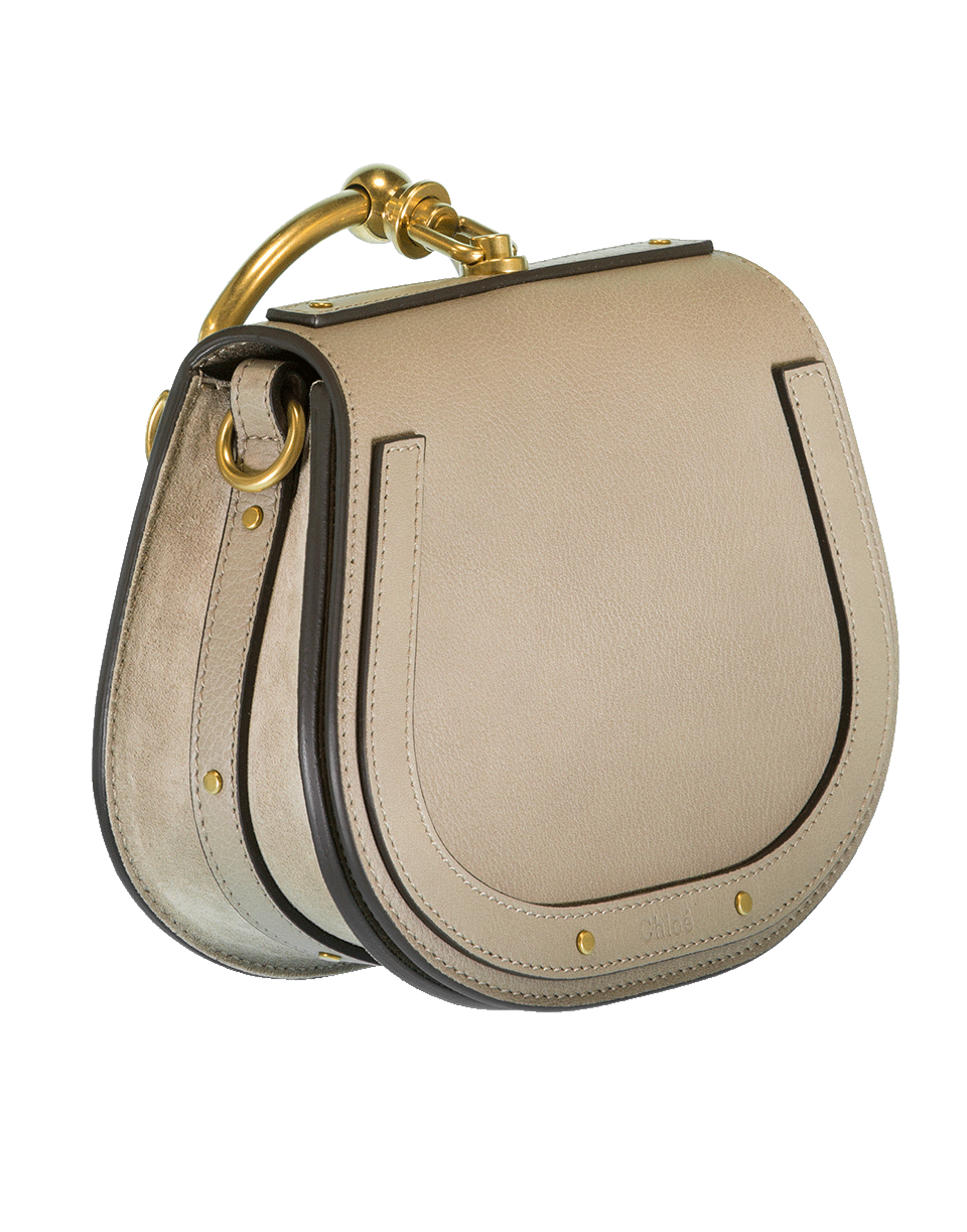 CHLOÉ-Nile Smooth Suede Bag-GREY