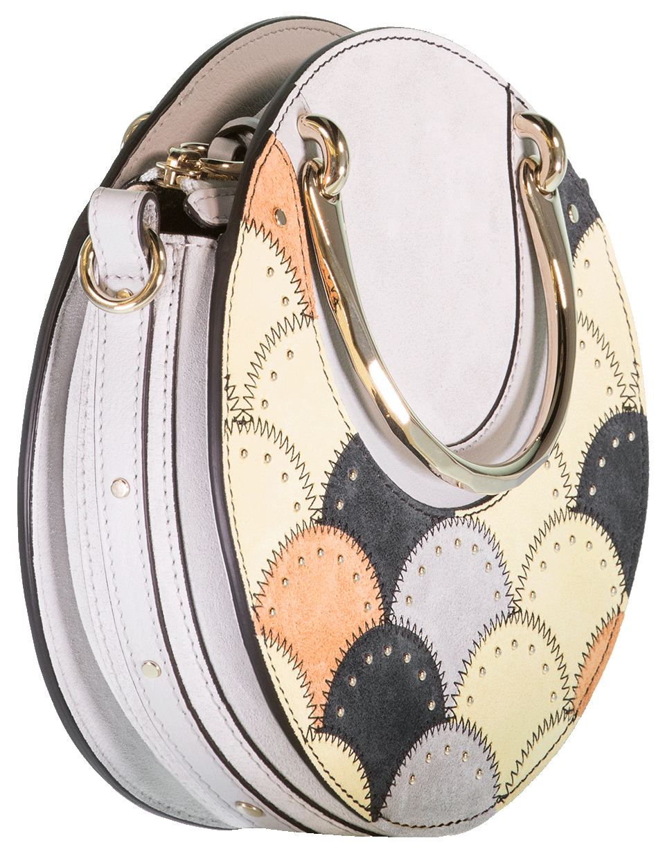 CHLOÉ-Pixie Studded Suede Bag-GREY