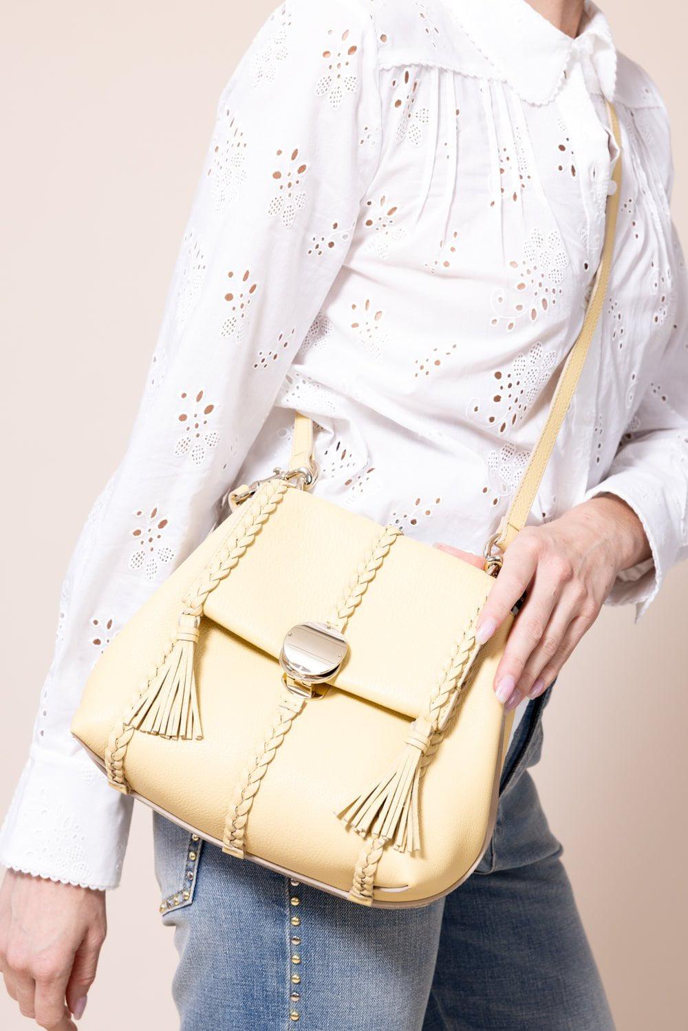 CHLOÉ-Small Penelope Shoulder Bag- Soft Yellow-SOFTYELL