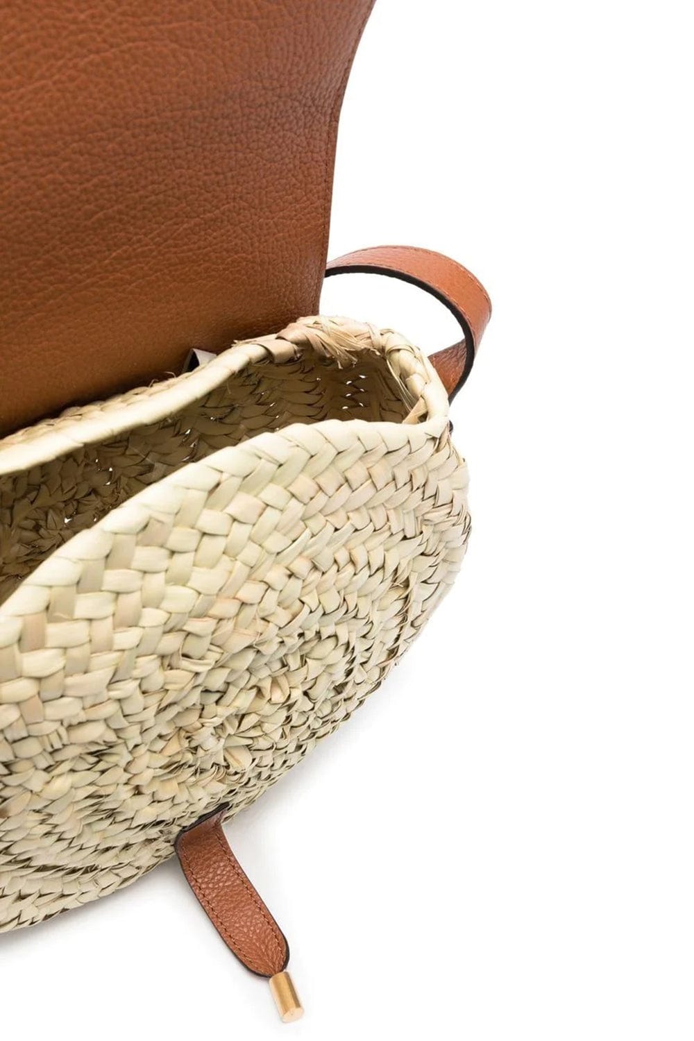 CHLOÉ-Marcie Panier Mini Saddle-TAN