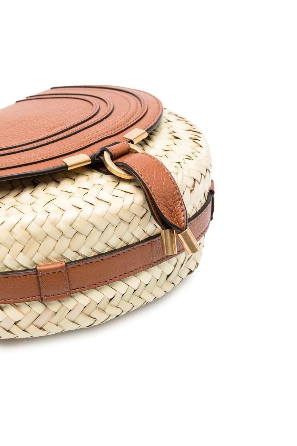 CHLOÉ-Marcie Panier Mini Saddle-TAN
