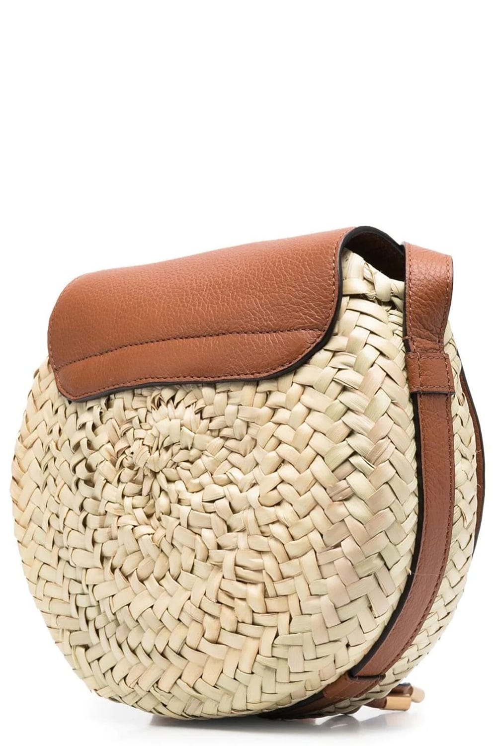 CHLOÉ-Marcie Panier Mini Saddle-TAN
