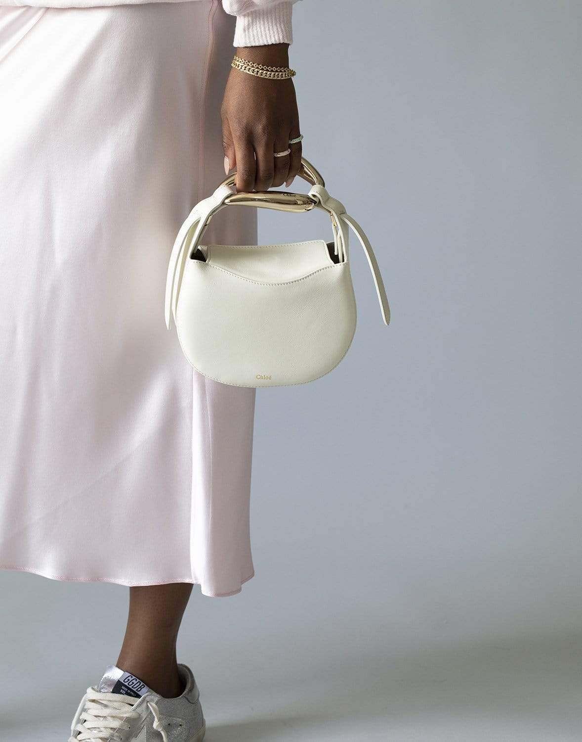 CHLOÉ-Natural White Kiss Small Purse-WHITE