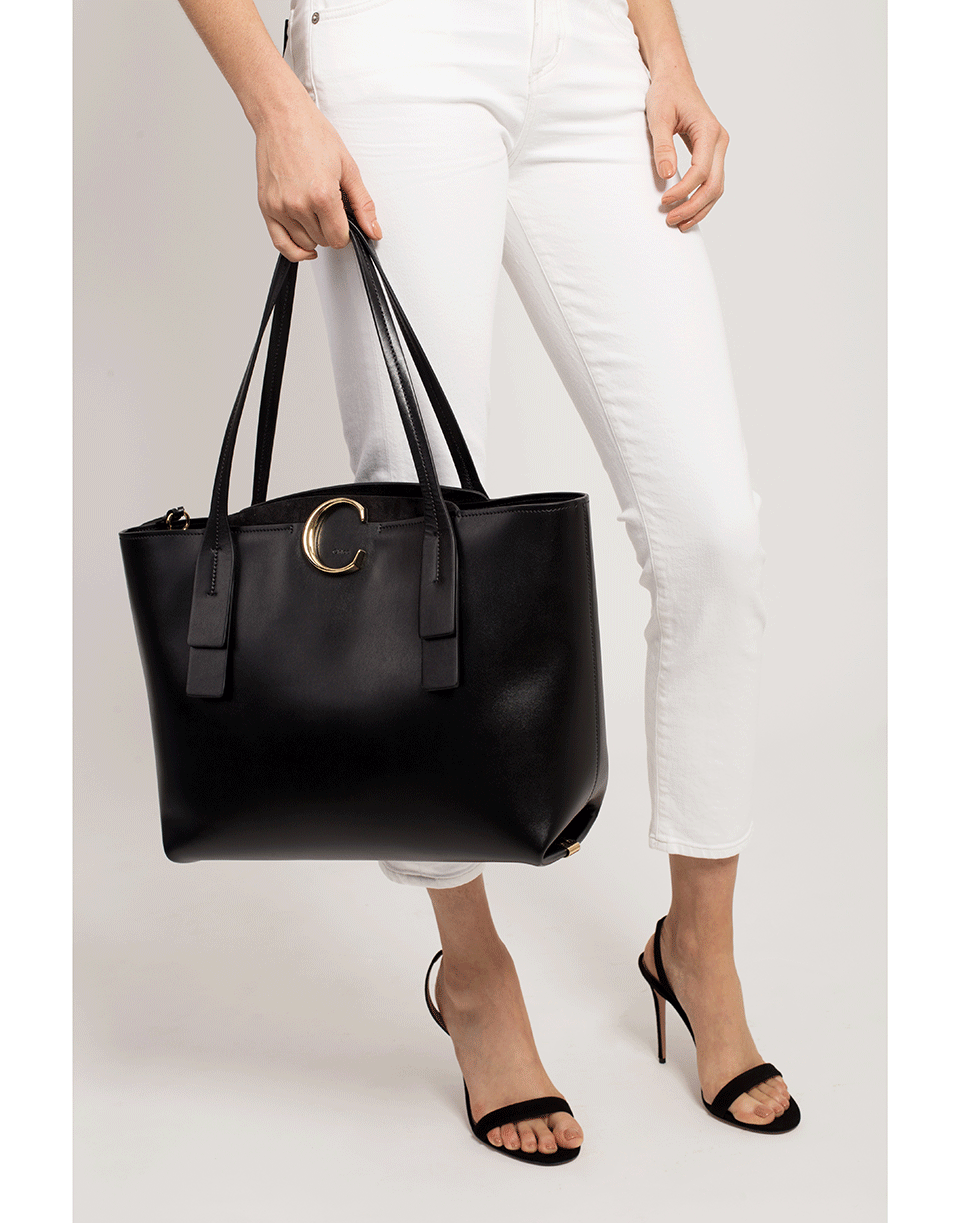CHLOÉ-Chloe C Zip Top Tote-BLACK