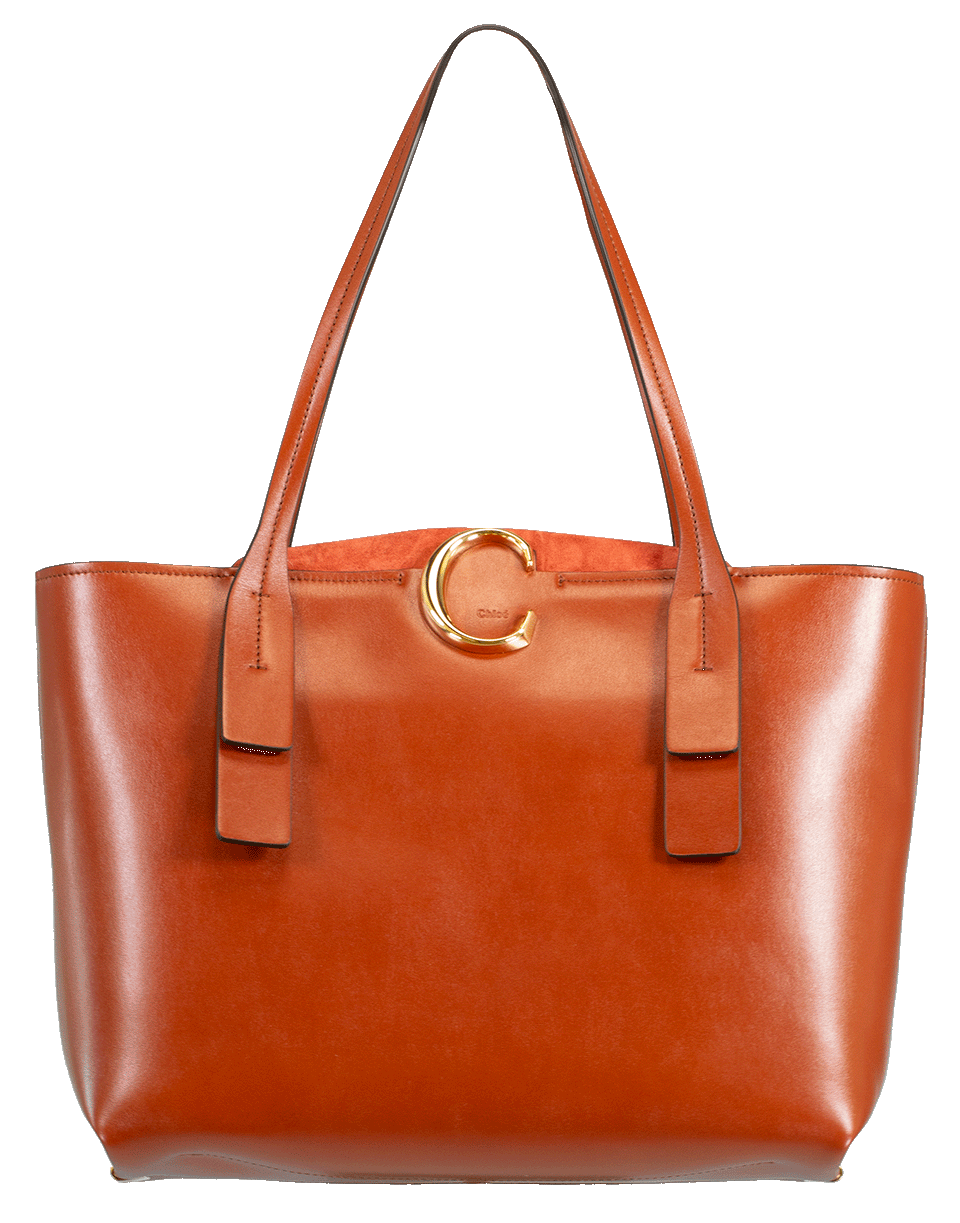 CHLOÉ-Chloe C Zip Top Tote-BROWN