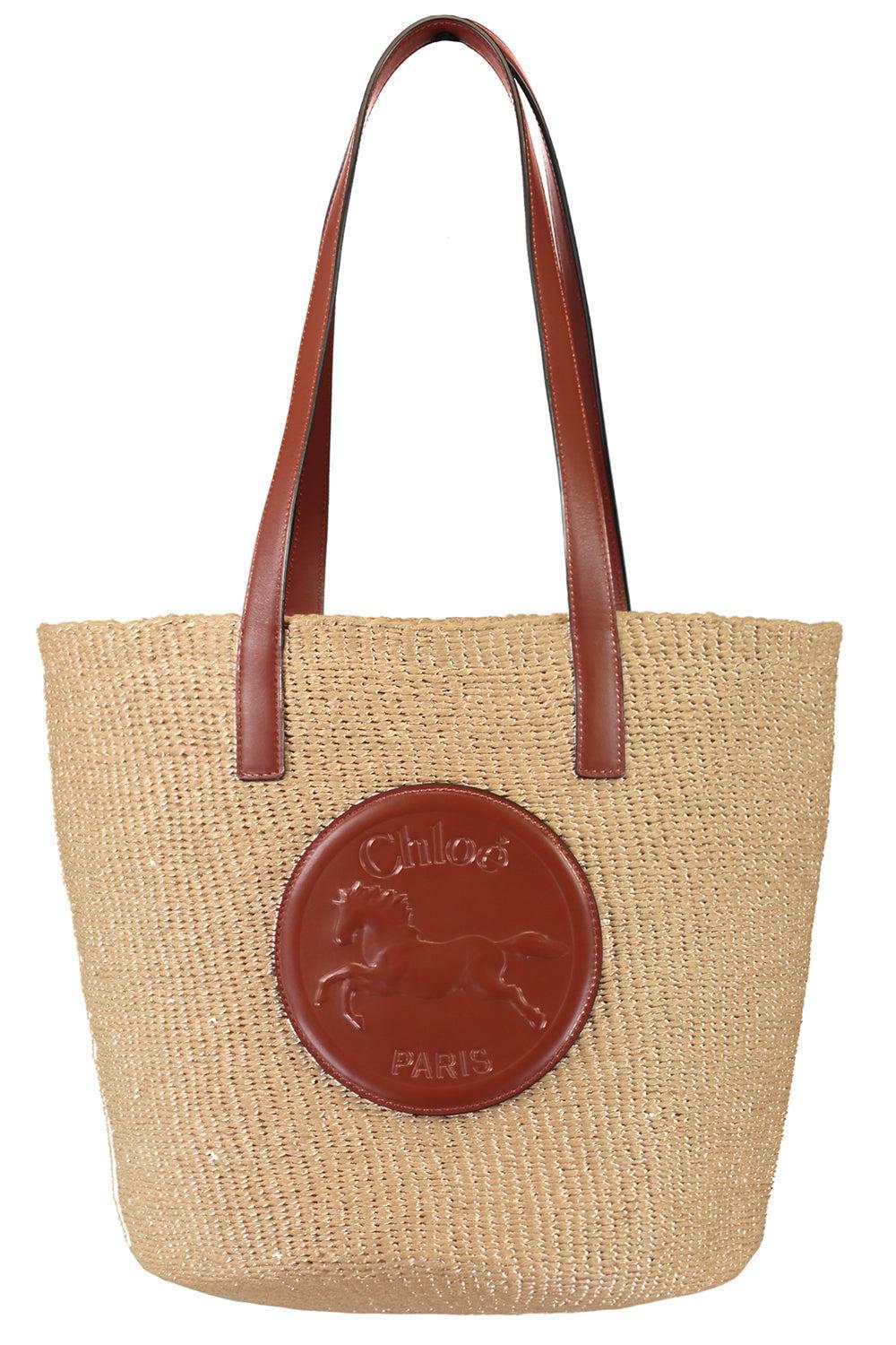 LARGE HORSE MEDAL BASKET BAG