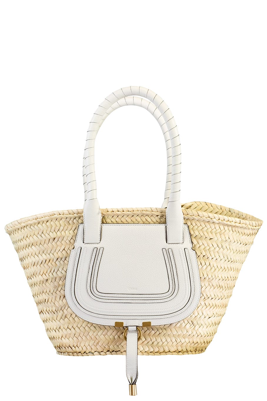 CHLOÉ-Medium Marcie Basket Bag - White-WHITE