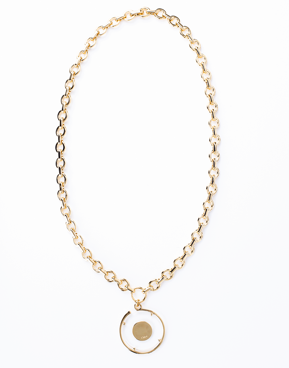 CHLOÉ-Terry Medallion Necklace-GOLD