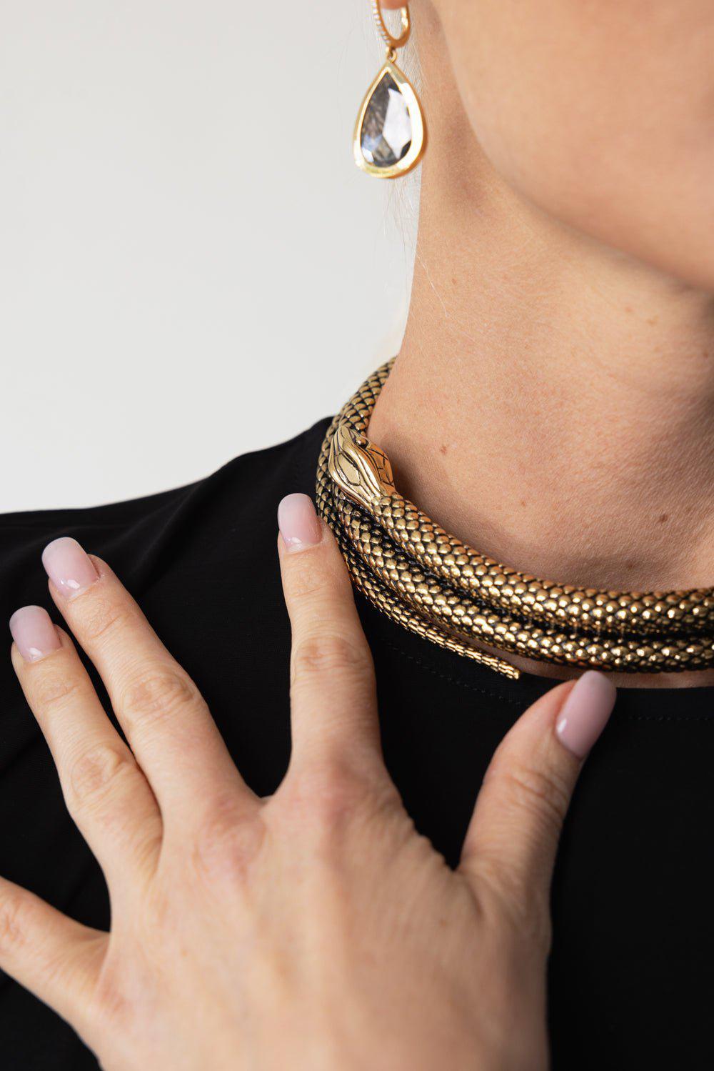 CHLOÉ-The Snake Necklace-VINTAGE GOLD